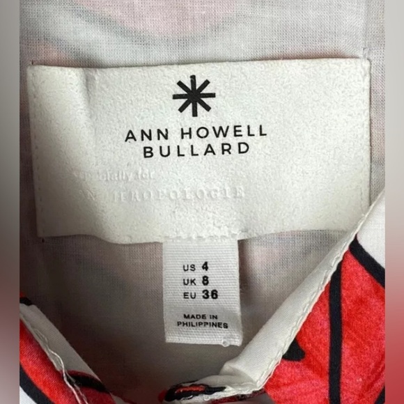 Ann Howell Bullard Lip Dress for Anthropologie, US 4 Valentines Day Pin Up Red - Picture 8 of 8